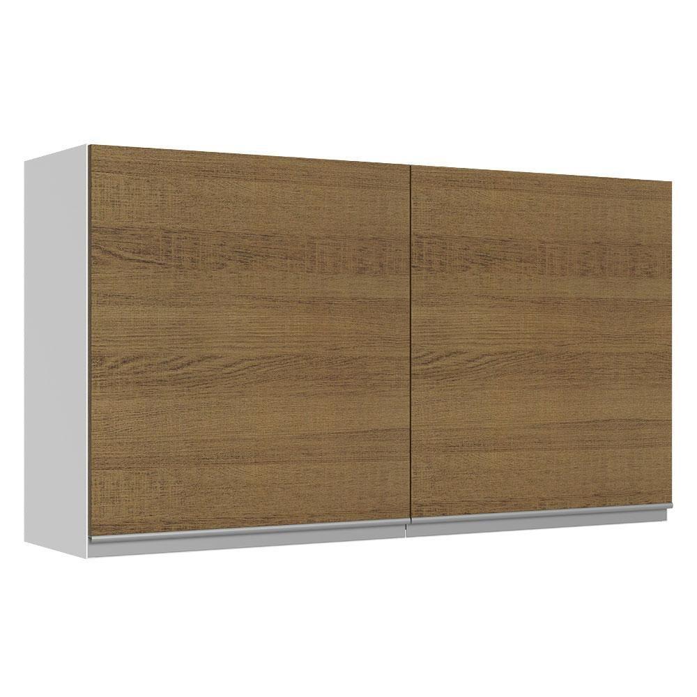 Armário Aéreo Glamy 100%MDF 120cm 2 Portas BR/Rustic Madesa - 1