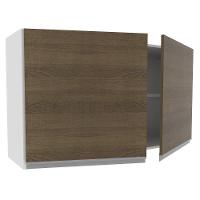 Armário Aéreo Glamy 100%MDF 120cm 2 Portas BR/Rustic Madesa - 5