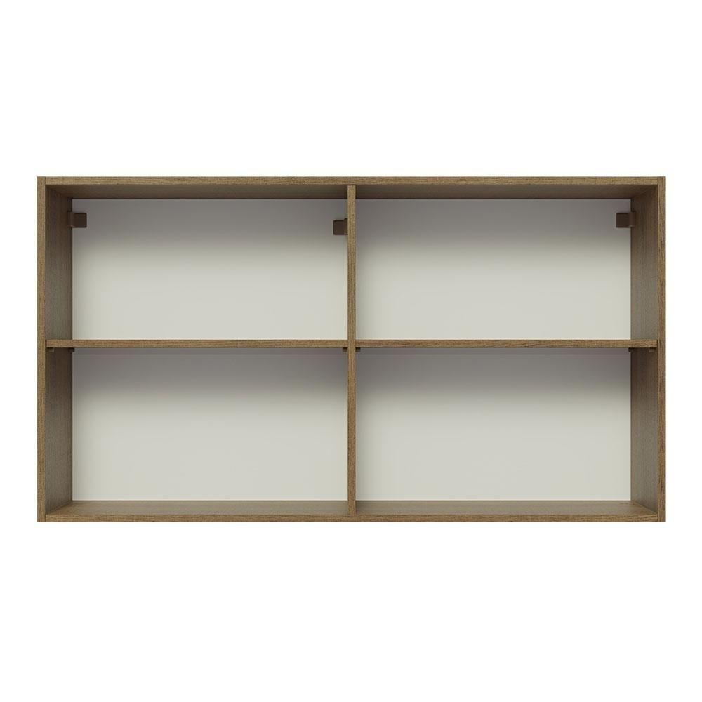 Armário Aéreo Glamy 120cm 2 Portas Rustic Madesa - 6