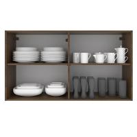 Armário Aéreo Glamy 120cm 2 Portas Rustic Madesa - 5