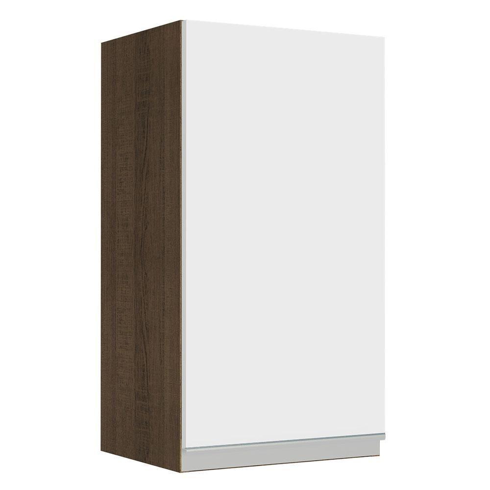 Armário Aéreo Glamy 35cm 1 Porta Rustic/Branco Madesa - 1
