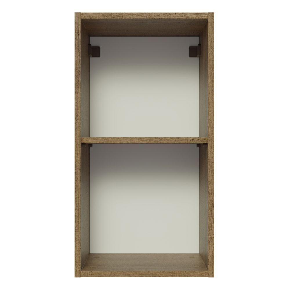 Armário Aéreo Glamy 35cm 1 Porta Rustic/Branco Madesa - 6