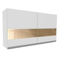 Armário Aéreo Glamy 2 Portas com Vidro 120cm Branco Madesa - 3