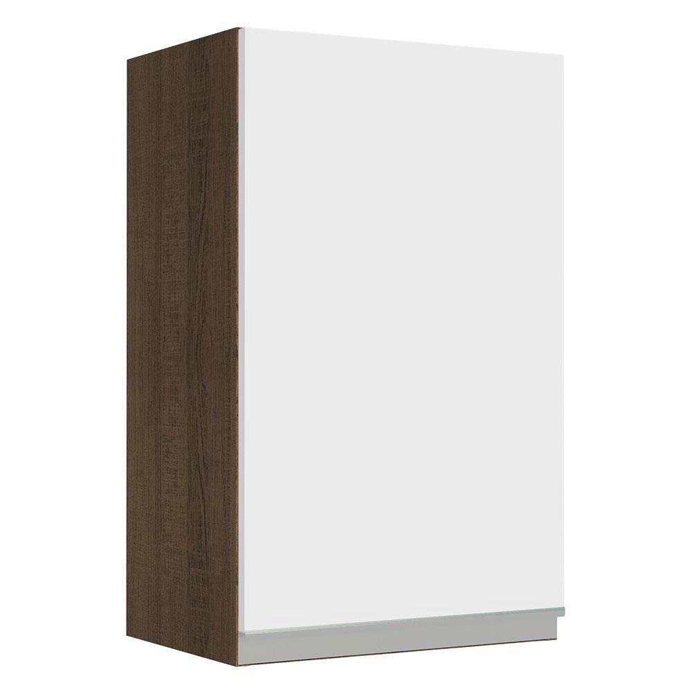 Armário Aéreo Glamy 40cm 1 Porta Rustic/Branco Madesa - 1