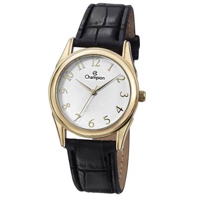 Relógio Champion Feminino Dourado Couro Ch24660b