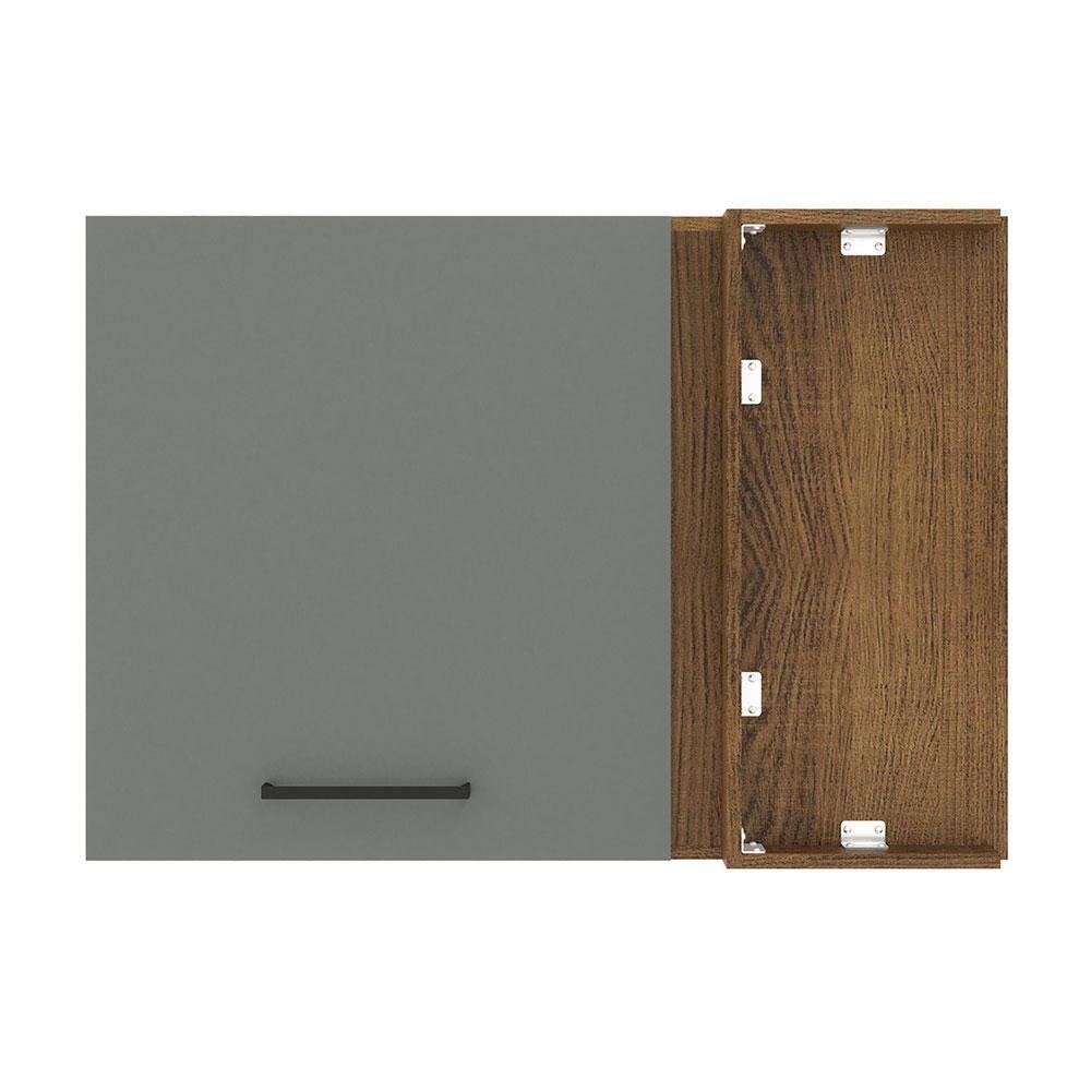 Armário Aéreo de Canto Madesa Agata 1 Porta Rustic Cinza - 5