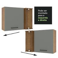 Armário Aéreo de Canto Madesa Agata 1 Porta Rustic Cinza - 11