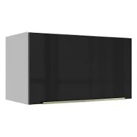 Armário Aéreo Lux 60cm 1 Porta Basculante Branco Preto - 1