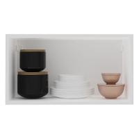 Armário Aéreo Lux 60cm 1 Porta Basculante Branco Preto - 5