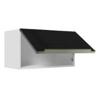 Armário Aéreo Lux 60cm 1 Porta Basculante Branco Preto - 6