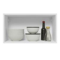 Armário Aéreo Lux 60cm 1 Porta Basculante Branco Preto - 7