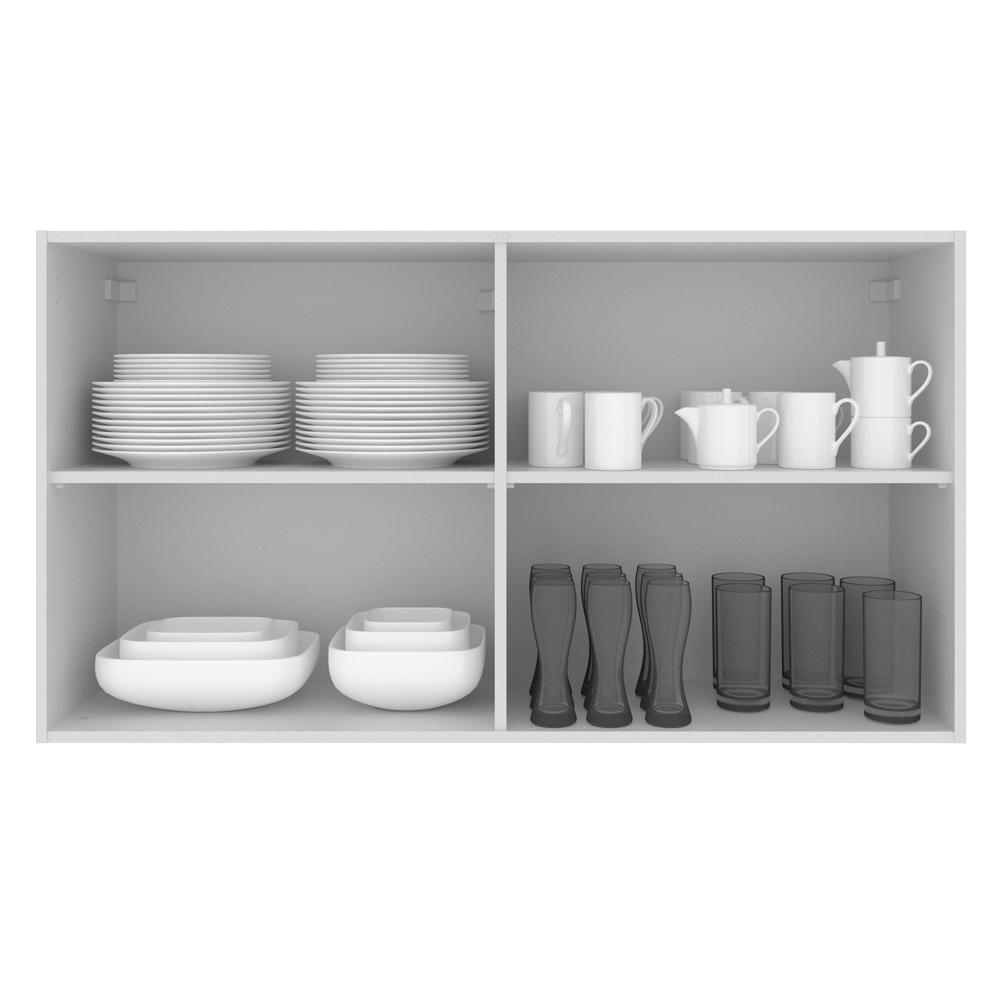 Armário Aéreo Glamy 2 Portas com Vidro 120cm Rustic Madesa - 5