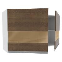 Armário Aéreo Glamy 2 Portas com Vidro 120cm Rustic Madesa