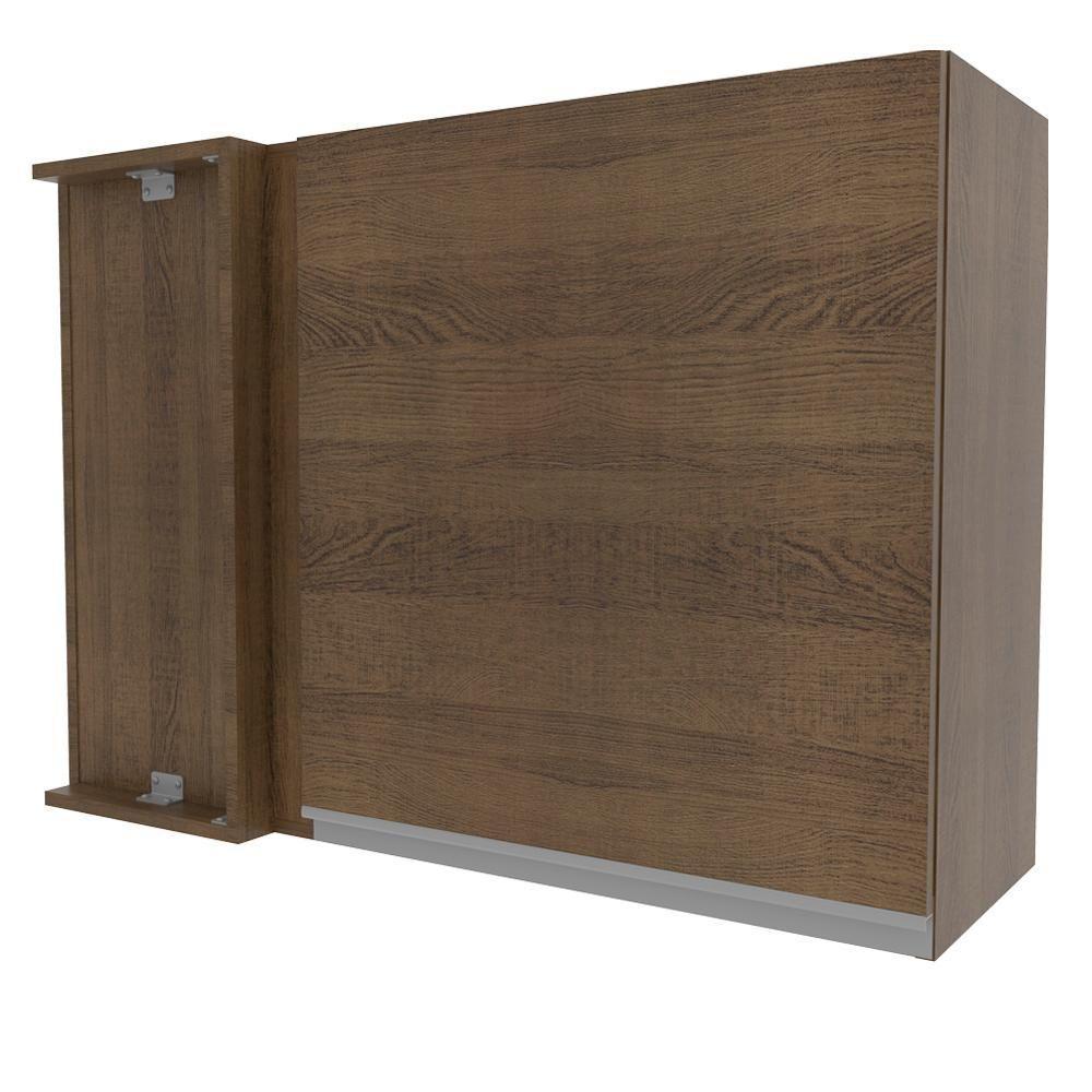 Armário Aéreo de Canto Glamy 1 Porta Rustic Madesa - 2