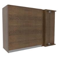 Armário Aéreo de Canto Glamy 1 Porta Rustic Madesa - 3