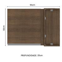 Armário Aéreo de Canto Glamy 1 Porta Rustic Madesa - 7