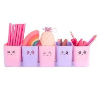 Kit Com 5 Porta Objetos Doçura Rosa E Roxo - Dello - 1