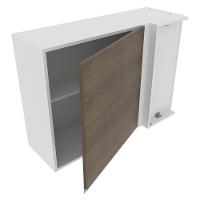 Armário Aéreo de Canto Glamy 1 Porta Branco/Rustic Madesa  - 10
