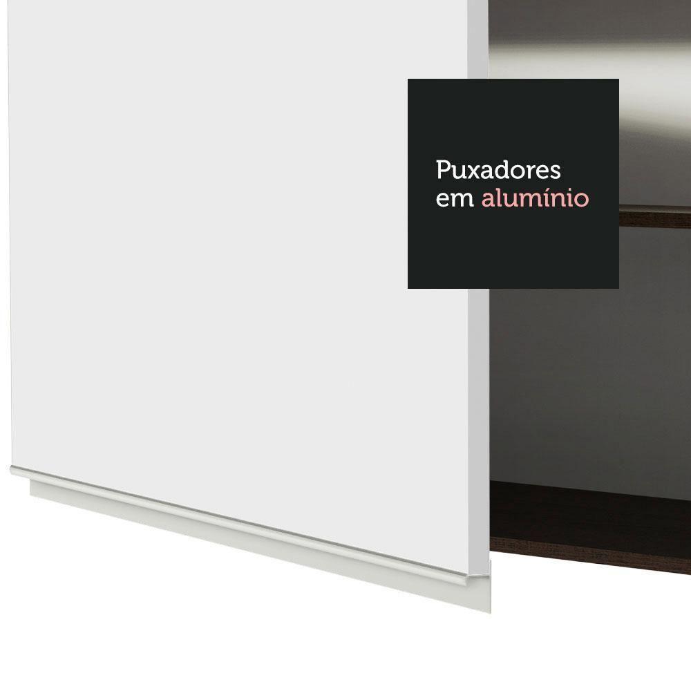 Armário Aéreo de Canto Glamy 1 Porta Rustic e Branco Madesa - 10