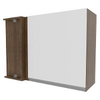 Armário Aéreo de Canto Glamy 1 Porta Rustic e Branco Madesa - 7