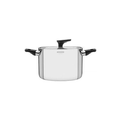 Caldeirão Tramontina Grano Baquelite Aço Inox Corpo Triplo Tampa Alças Baquelite 24cm 7,7l Tramontina