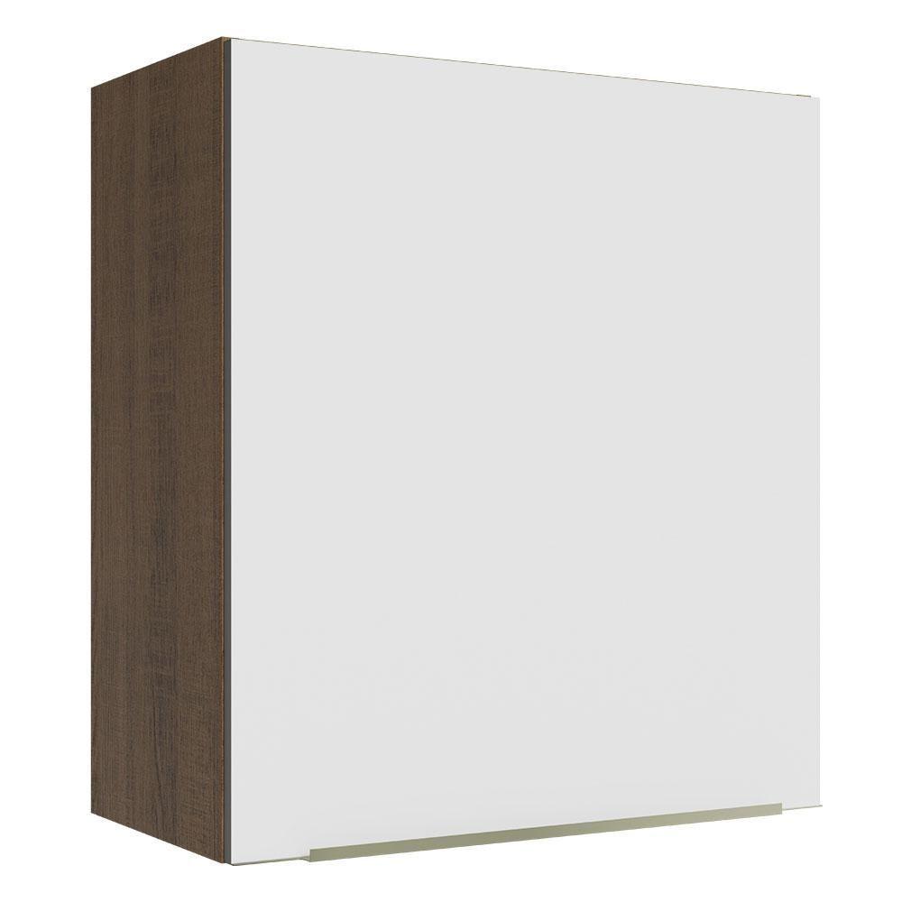 Armário Aéreo 60 Cm 1 Porta Rustic/Branco Veludo - 1