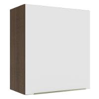 Armário Aéreo 60 Cm 1 Porta Rustic/Branco Veludo - 1