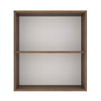 Armário Aéreo 60 Cm 1 Porta Rustic/Branco Veludo - 2