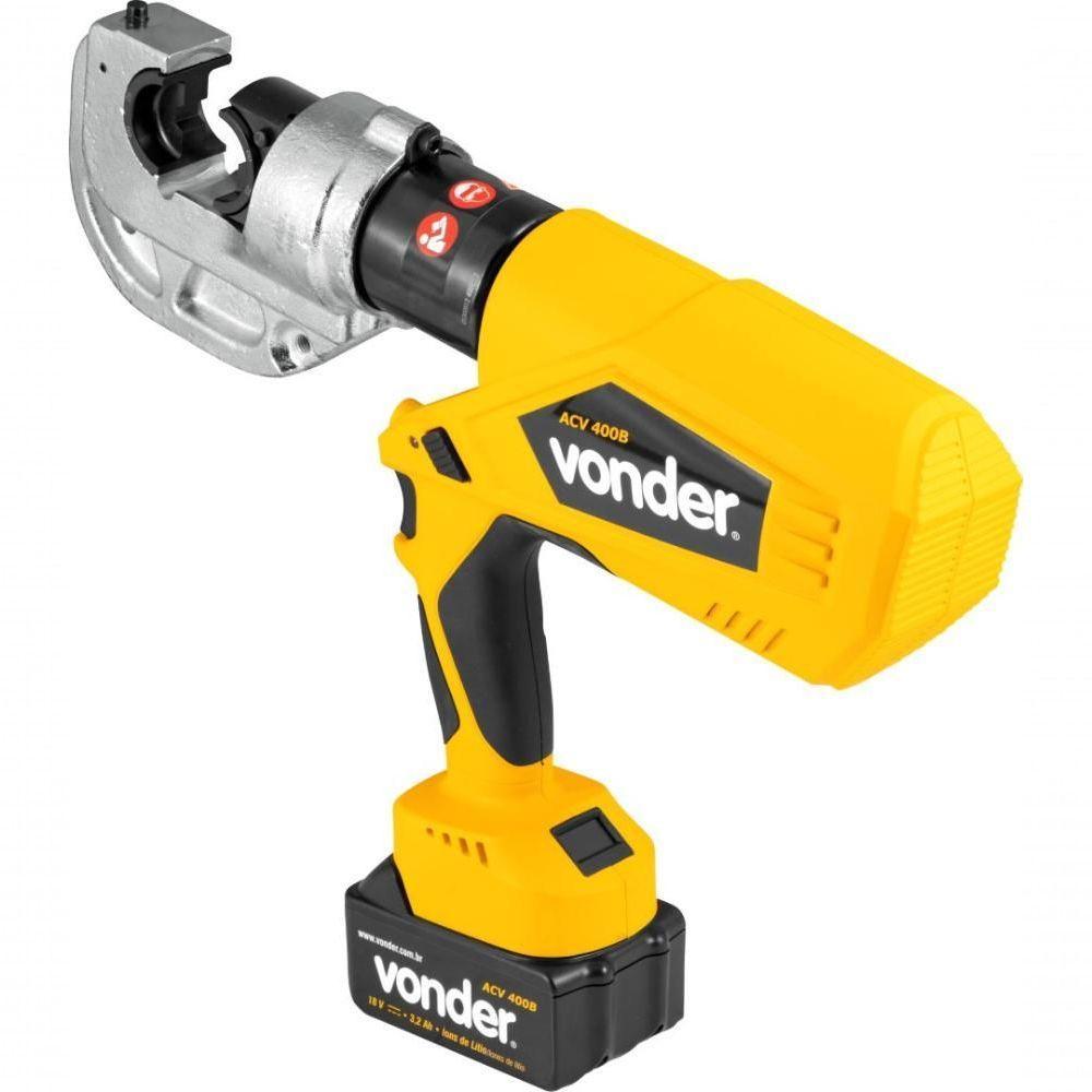 Alicate Crimpador Hidráulico Bateria 18V Acv400b Vonder Plus - 1