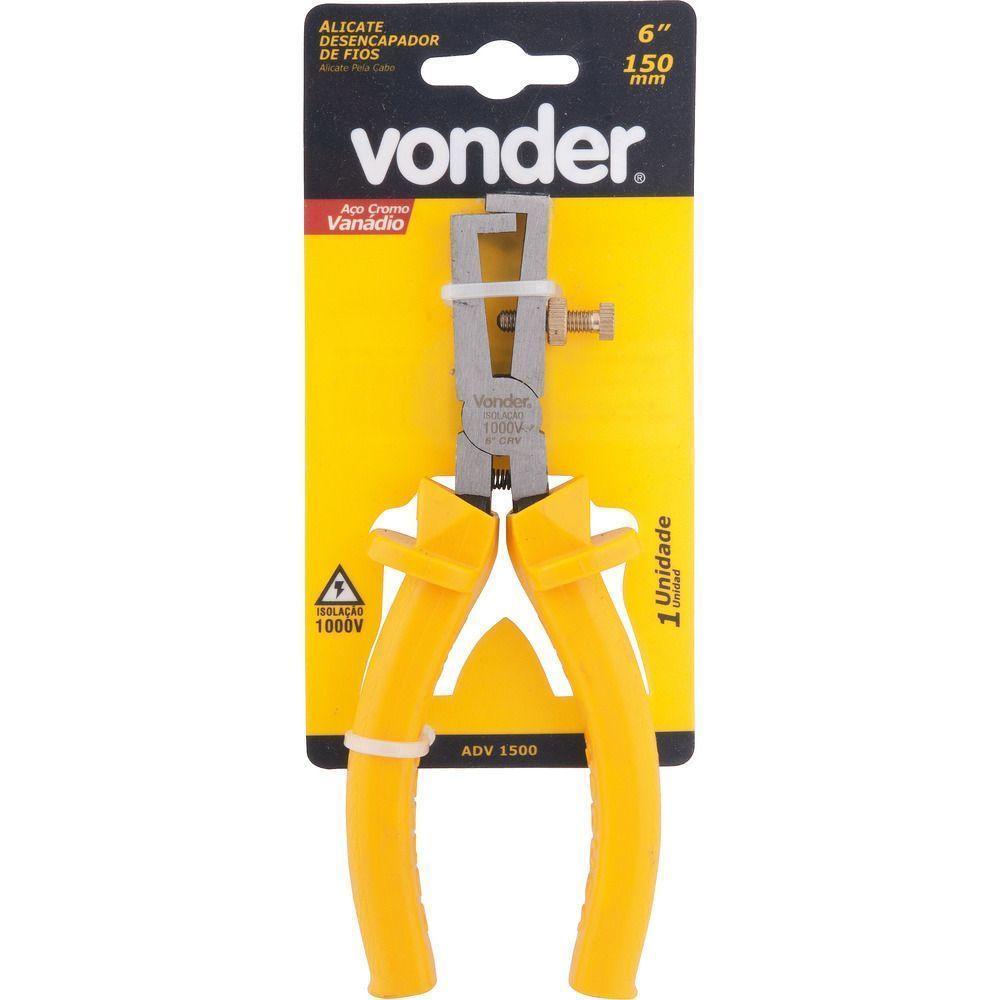 Alicate Desencapador De Fios 6 Vanádio Isolado 1000v Vonder - 3