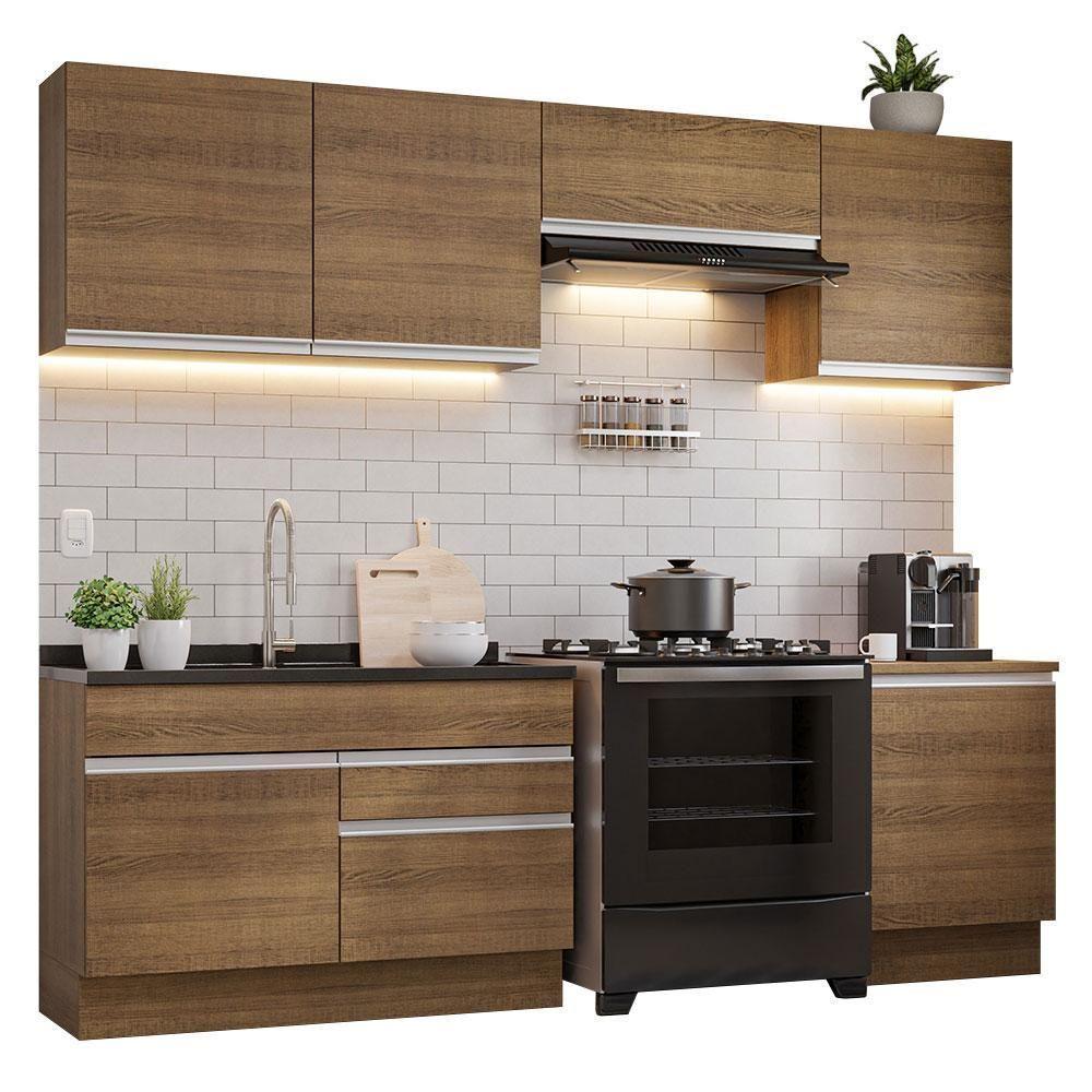 Armário De Cozinha 260Cm Rustic Glamy 04 Rustic - 10