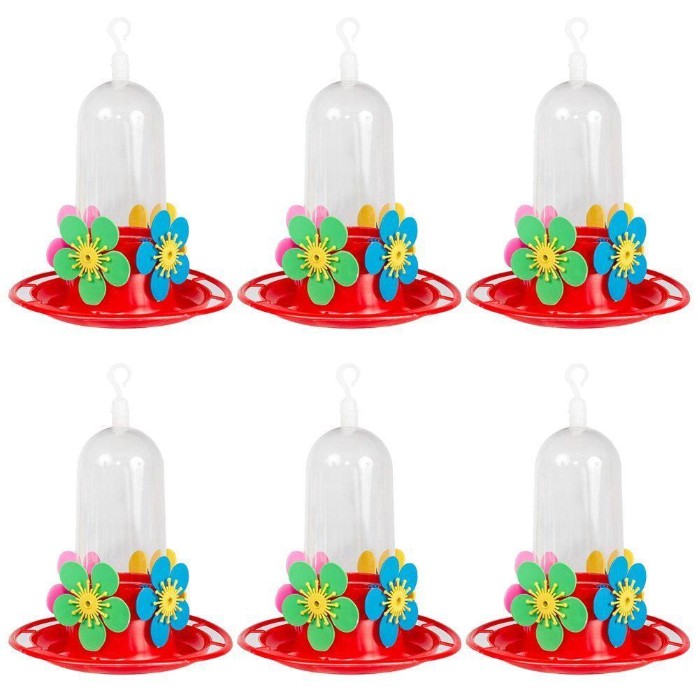 Bebedouro Beija-flor Luxo C/ Poleiro 300ml Kit 6 Un - 1