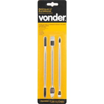 Jogo De Espatulas Para Eletrônicos Com 3 Peças - Vonder