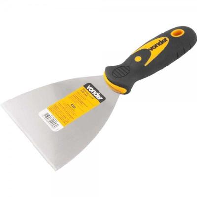 Espátula Lisa 4" 10,1 Cm Lâmina Aço Cabo Anatômico Emborrachado Vonder Massa Corrida Pedreiro