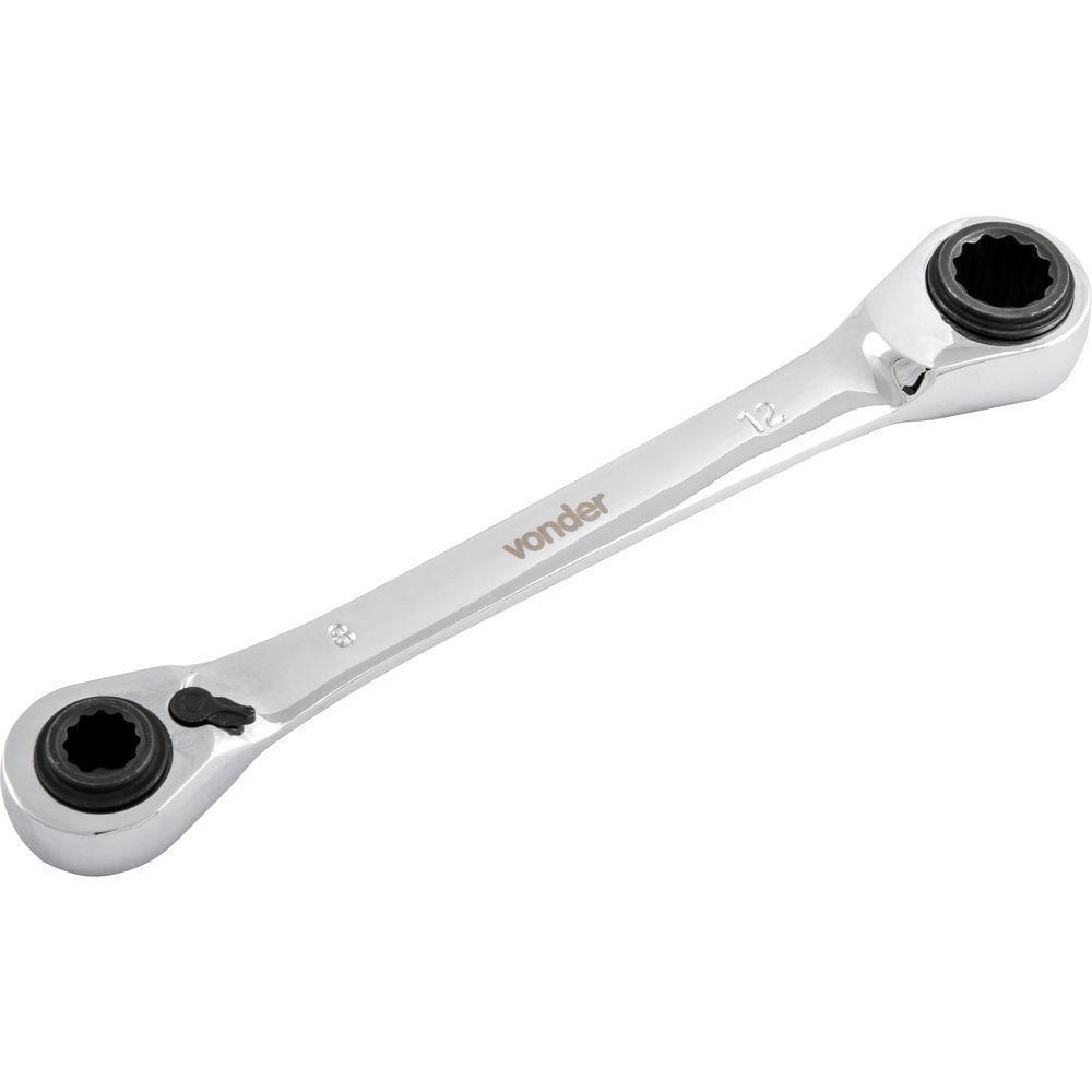Chave Estrela Com Catraca Reversível 8x10mm-12x13mm Vonder - 1