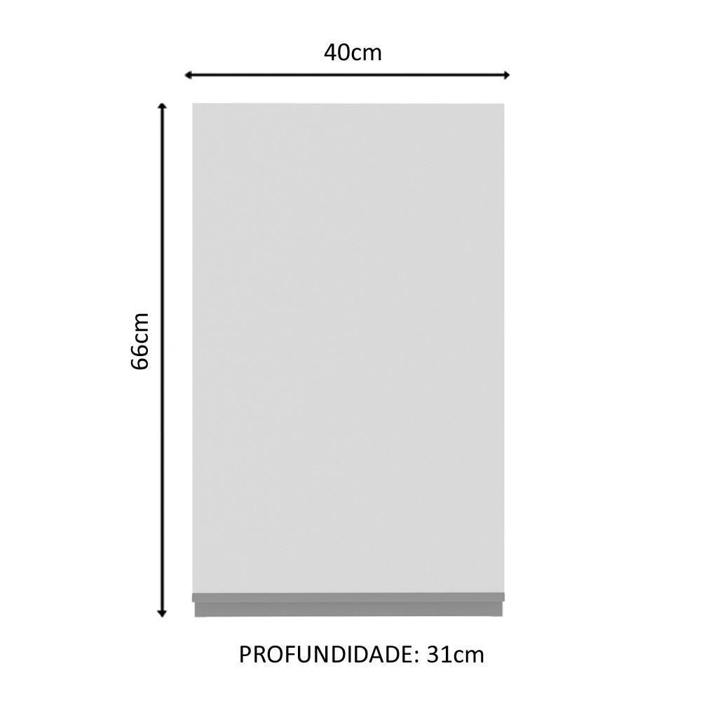 Armário Aéreo Acordes Glamy 100% MDF 40cm 1 Porta BR Madesa  - 7