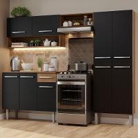 Armário De Cozinha Compacta Emilly Pop Madesa Xa Rustic/Preto - 1