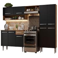 Armário De Cozinha Compacta Emilly Pop Madesa Xa Rustic/Preto - 3