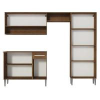 Armário De Cozinha Compacta Emilly Pop Madesa Xa Rustic/Preto - 5