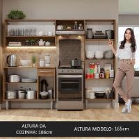 Armário De Cozinha Compacta Emilly Pop Madesa Xa Rustic/Preto - 7