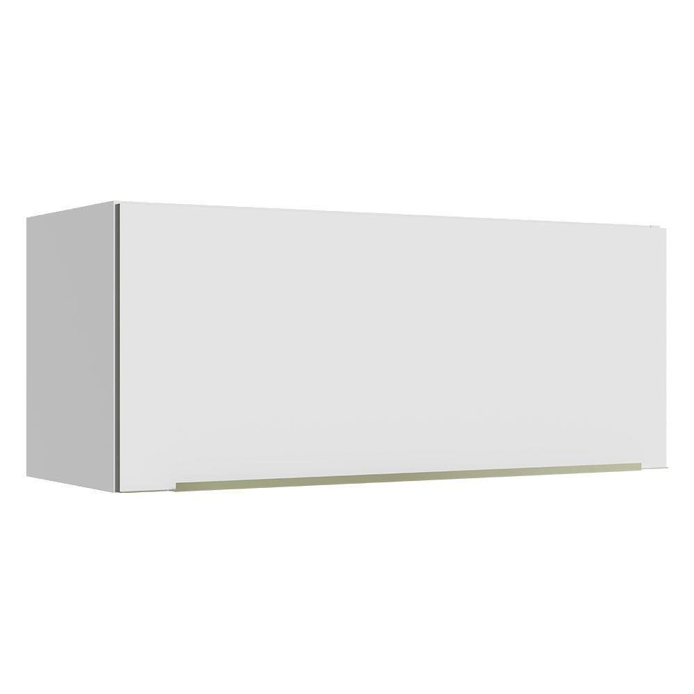 Armário Aéreo 80 Cm 1 Porta Basculante Branco/Branco Veludo - 1