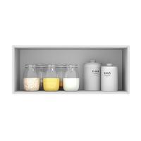 Armário Aéreo 80 Cm 1 Porta Basculante Branco/Branco Veludo - 10