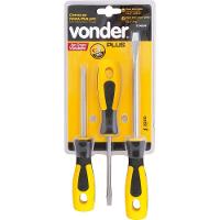 Jogo Chave Fenda E Philips Vanád. Cabo Anatômico Com 3 Pçplus - 2