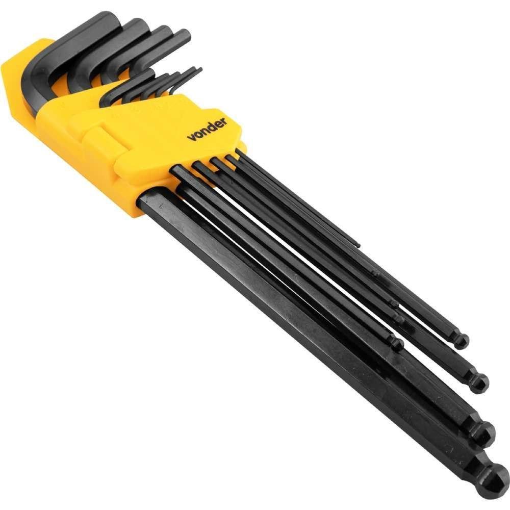 Jogo Chave Allen 1,5 A 10mm Crv 9 Peças Vonder - 4