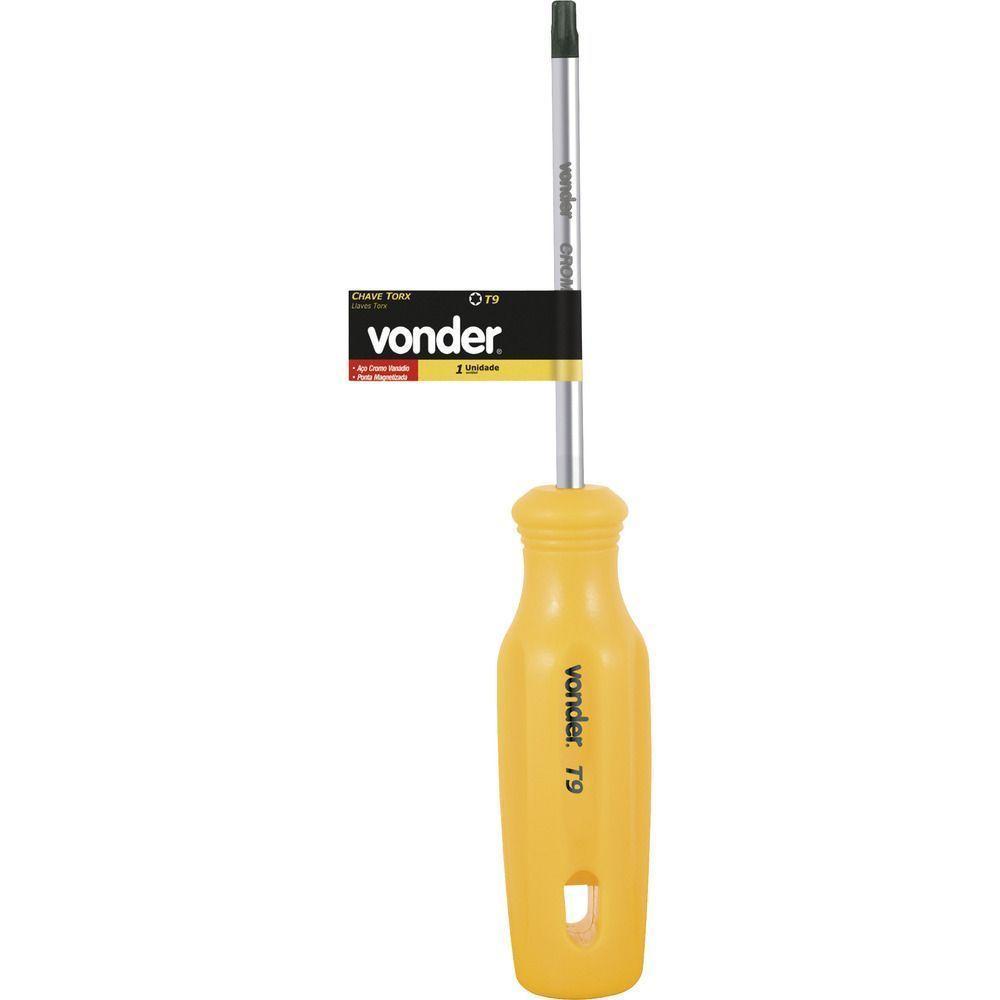 Chave Torx T-20 Com Cabo Reto Cromo Vanádio Vonder - 1