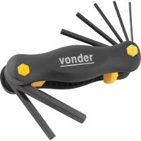 Jogo Chave Hexagonal Allen 2,0-8,0mm Plástico Vonder - 1