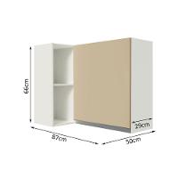 Armário Aéreo Smart 100% Mdf com 1 Porta e Adega Branco - 2