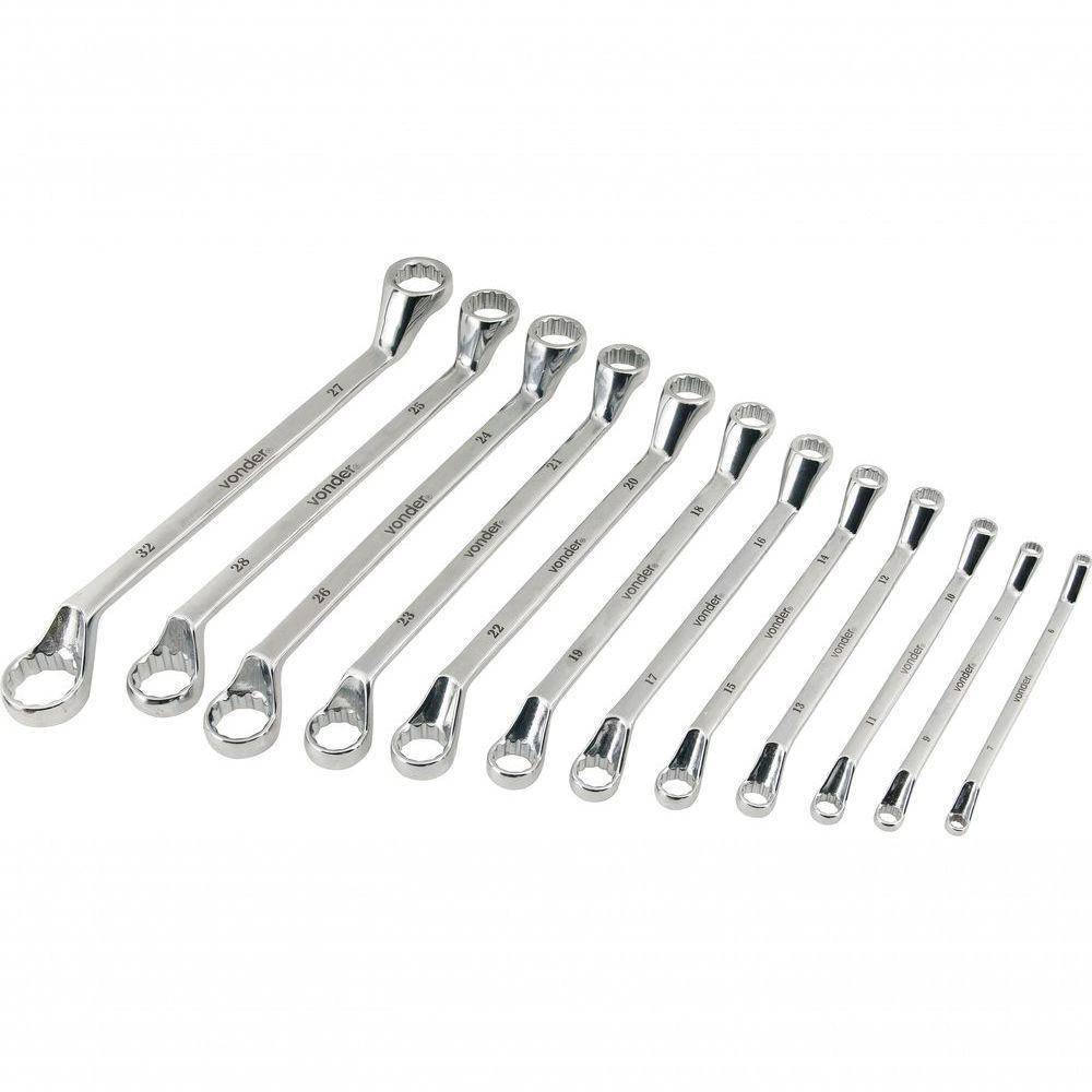 Jogo Chave Estrela 6-32mm Cromo Cromada 12 Pçs Vonder - 2