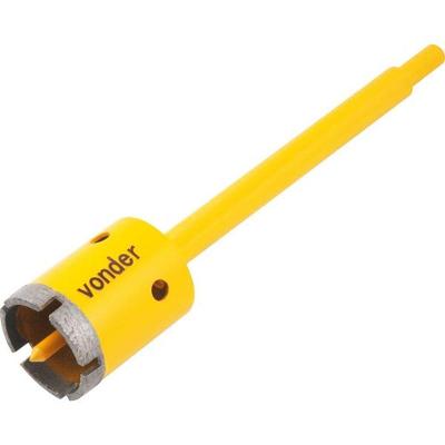 Serra Copo Diamantada 45mm Com Haste E Pino Guia - Vonder