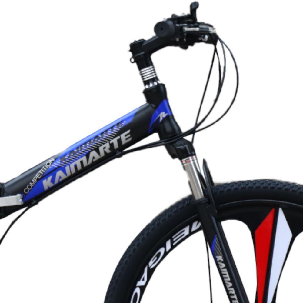 Bicicleta Aro 26 Freio Disco Bike Dobrável Easyfold 21 Marchas Roda Magnésio Preto Azul Vermelho Wct Fitness - 5